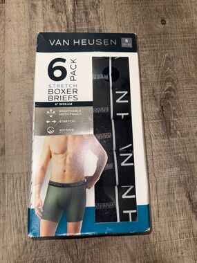 Van Heusen Men's Boxer Briefs - Black and Olive Green (6 Pack)